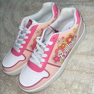 Barbie Pink and White Floral Sneakers